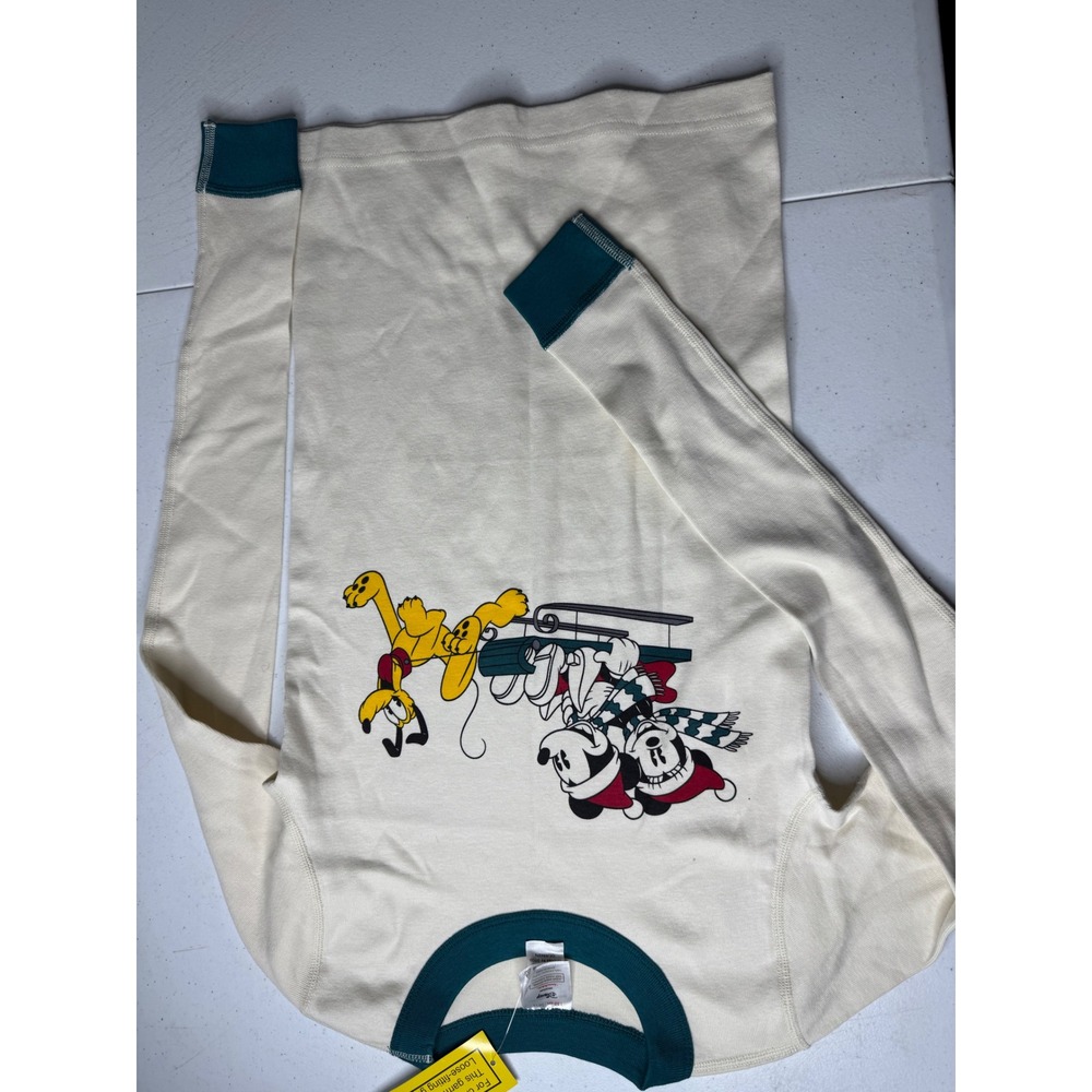 Hanna Andersson Disney Mickey Minnie Pluto Christmas Pajama Top Kids 12 Organic